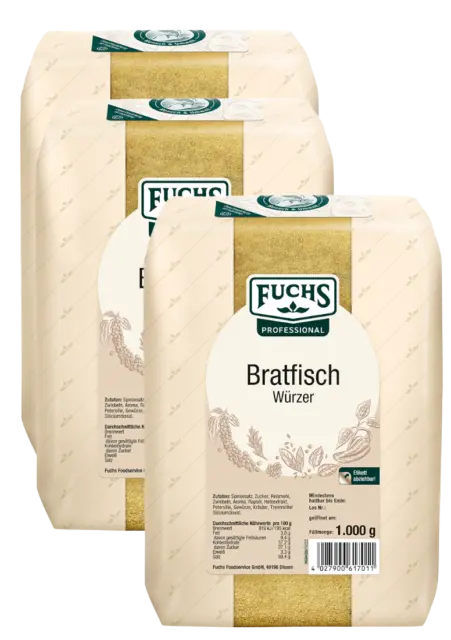 FuchsProf Bratfisch Würzer Pack (3x1kg) Gewürzmischungen 3kg 4053697201829