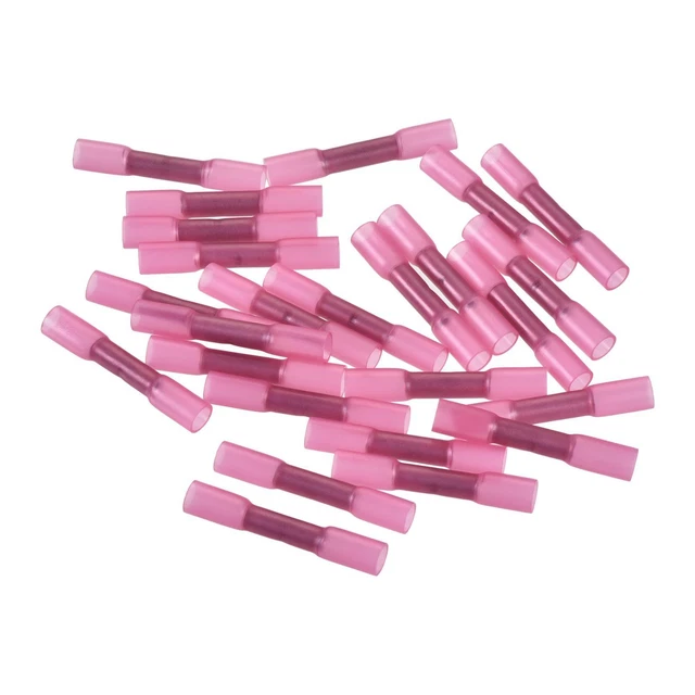 Termoretraibile Filo Connettori Filo Crimpare Connettori Rosso per 22-16AWG 25pz