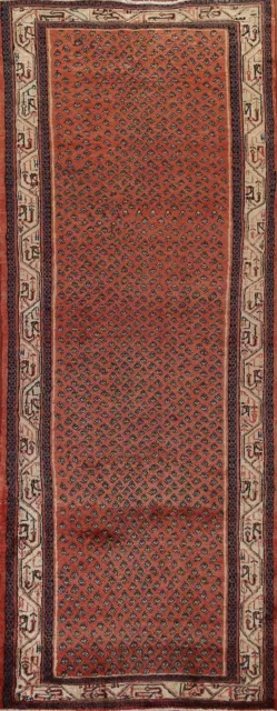 Vintage Geometric Traditional Runner Rug 3x10 Wool Hand-knotted Hallway Carpet