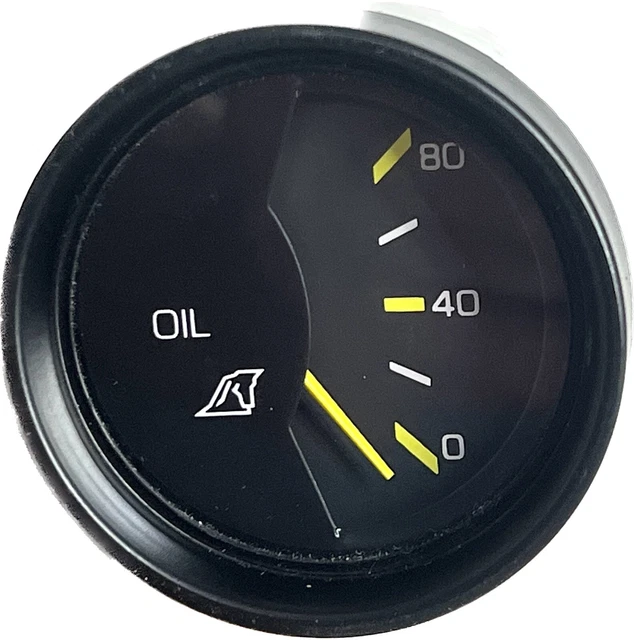 NOSMEDALLION INSTRUMENTS BOAT80 psi OIL PRESSURE GAUGEUniversal