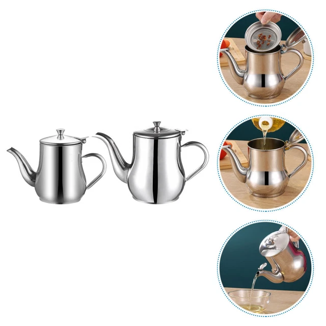 2 Pcs Cooking Oil Keeper Oil Pan Kitchen Oil Container Kitchen Fat Filter Pot
