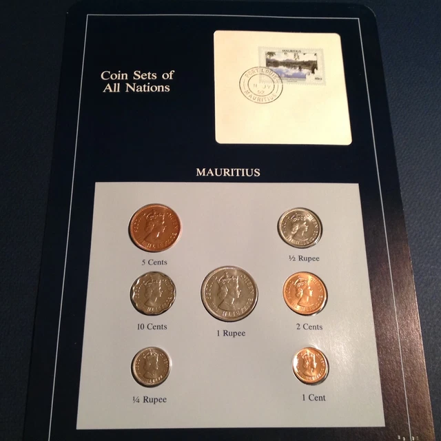 Mauritius  - Franklin Mint Coin Sets of All Nations  - 7 Coin Type  Set 1978