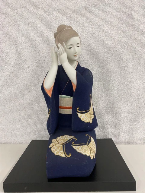 Hakata doll female KIMONO Japanese Statue Figurine 11.8 inch tall