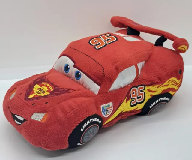 Disney Store Stamped Cars Lightning McQueen Soft Toy Plush Teddy Pixar Red 22cm 2