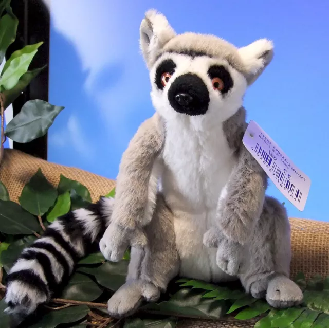 Uni Toys Plüschtier Lemur Katta 21 cm sitzend Plüschtier Stofftier Kuscheltier