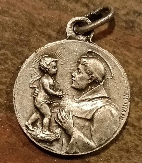 Religion & Esoterik - Pendentif médaille religieuse milieu XXe Vierge