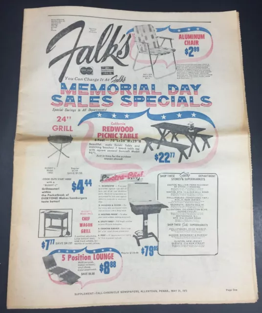 FALK'S Department Store Supermarket Newspaper Pull-Out Ad Allentown PA 23 PAGES