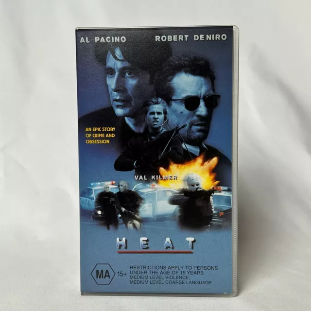 HEAT, VHS 1995 Robert De Niro, Al Pacino & Val Kilmer bon EUR 3,16