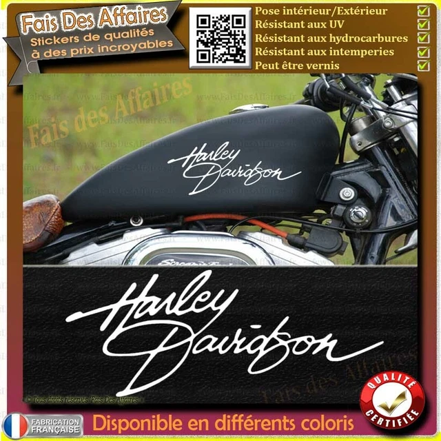 2 stickers HARLEY Logo OR 20 cm tuning réservoir déco