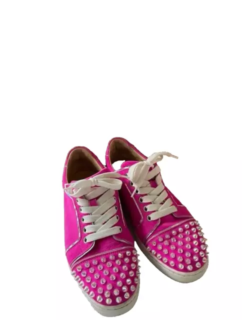 Women 5.0US Christian Louboutin Sneakers Velor Userd