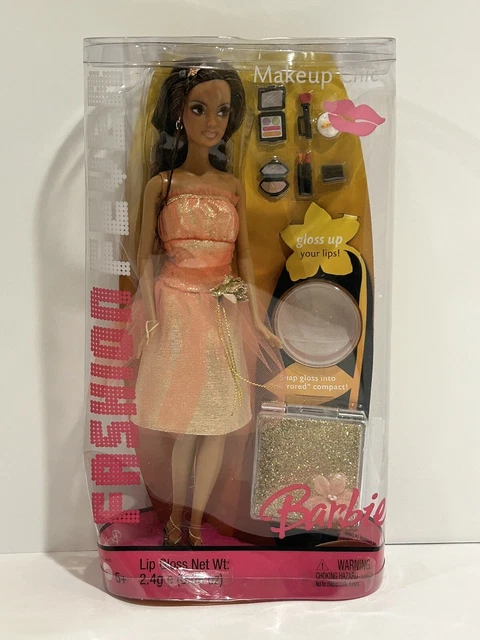 Barbie Fashion Fever Makeup Chic Barbie Doll Rooted Eyelashes 2005 DAMAGED BOX