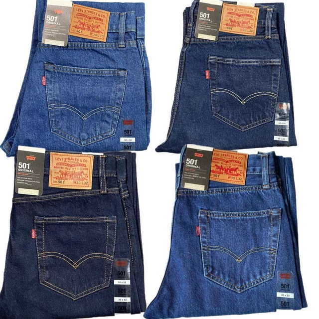 LEVI'S LEVIS 502 Regular Taper Fit Jeans Denim Blue Mens Sz 34W x