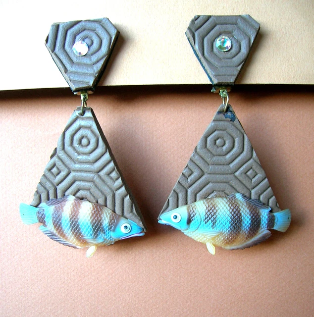 Boucles D'oreilles Clips Crevettes En Scoubidou Et Bulgom - Modèle 2638 - Occasion En Bon état