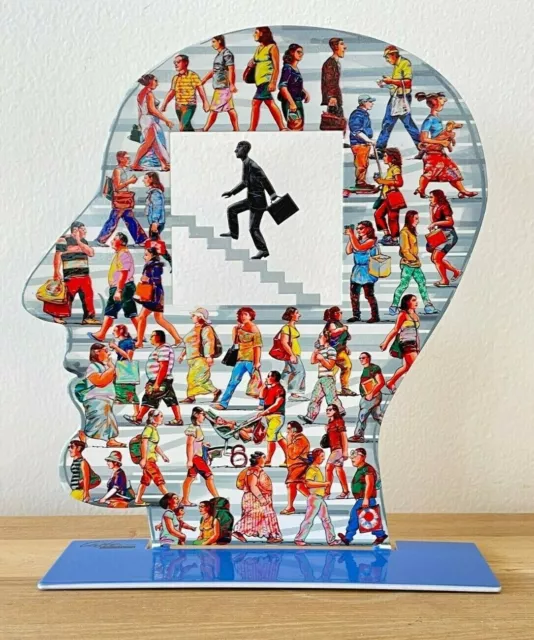 Gran escultura Pop art Metal "Up & Beyond" pintada a mano por DAVID GERSTEIN
