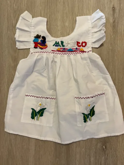 Mexican Baby Dress  Mexico Hand Embroidered