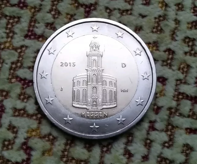 ALEMANIA 2015 2 EUROS Iglesia de San Pablo HESSEN ceca D