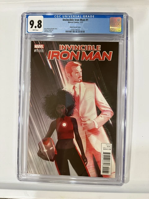 Invincible Iron Man 1 CGC 9.8 1:25 Dekal Variant Cover Riri Williams Ironheart