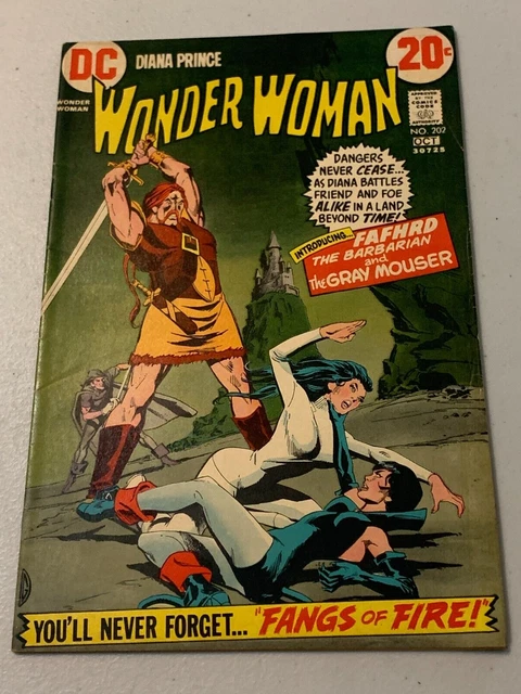 Wonder Woman #202 F Dc Comics Bronze Age 1972 - 1St Appearance Fafhrd