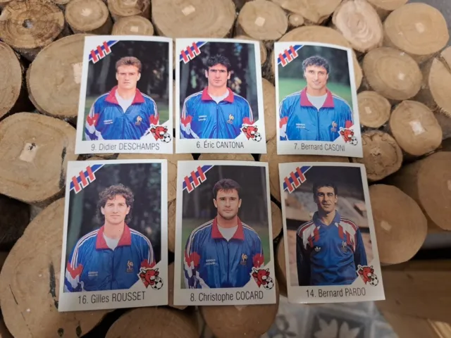 lot de 6 images vache qui rit  equipe de france de football 1992 DESCHAMPS