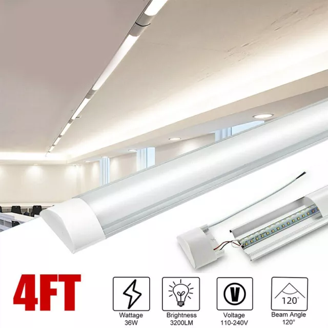 LED Slim Ceiling Batten Tube Light 30CM 60CM 90CM 120CM Linear Fluro Fluorescent 2