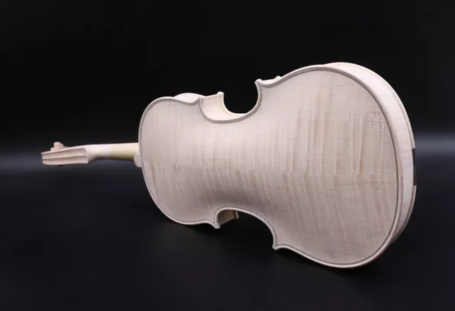 4/4 Professional Violin Flame Maple Spruce White Handmade Violin Unfinished DIY