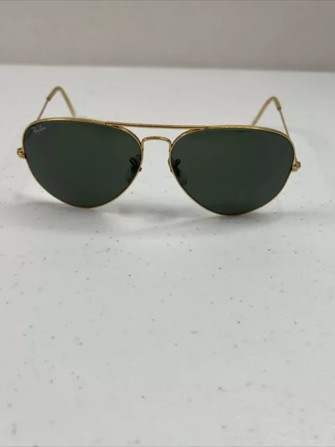 Ray Ban B&L USA 62[]14 Gold Aviator Sunglasses B15