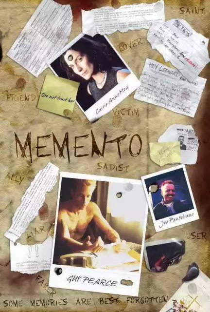 397338 MEMENTO Film Carrie Anne Moss Joe Pantoliano Mark WALL PRINT POSTER UK