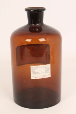 Apotheker Flasche Medizin Glas braun Tinct Valerianae antik Deckelflasche 5
