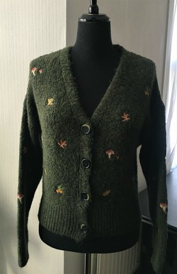BNWT ZARA VERT oversize brodé 