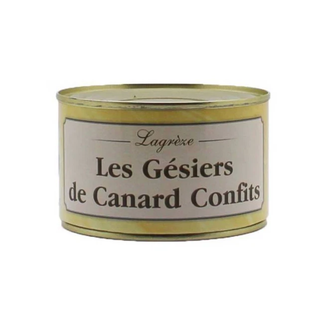 Confit de Gésiers de Canard. Conserve 380 gr, Lagrèze