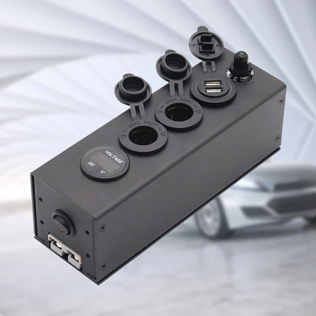 Caricabatteria auto Uscita USB Voltmetro Controllo Interruttore Caricabatterie di bordo per Auto