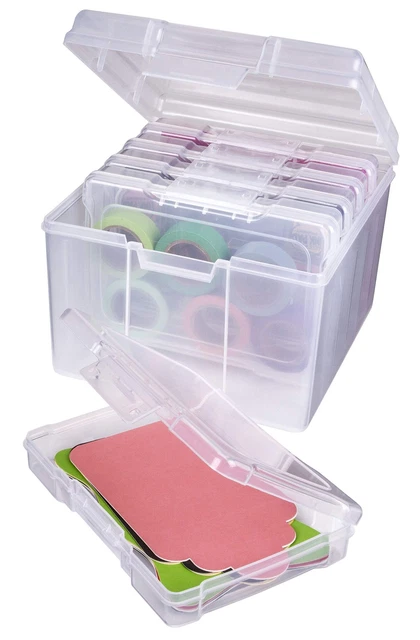 Juego de Organizadores de Fotos y Artesanías ArtBin 6947ZZ, Caja Grande con [5] Almacenamiento de Plástico