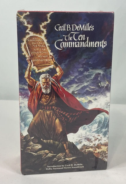 THE TEN COMMANDMENTS VHS Movie Brand New Factory Sealed Double Tape Box ...