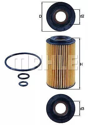 Ölfilter Motorölfilter Filter Knecht Ox153/7D2 für Mercedes GLC X253 15-19