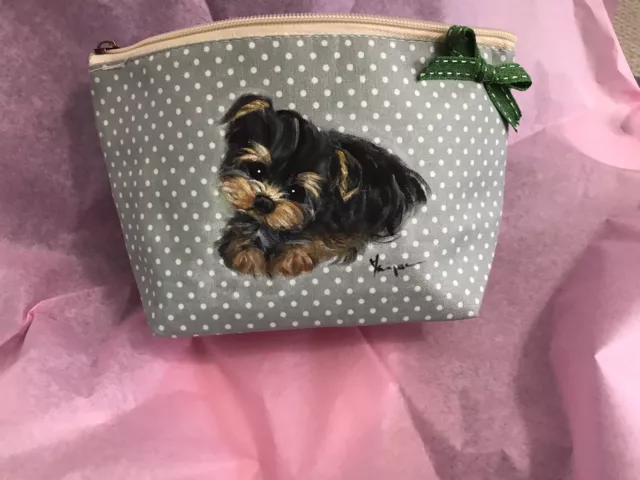 yorkie Hand Painted Bag Beautiful Puppy! 3