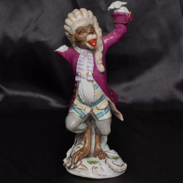 Conta & Boehme Germany Monkey Band Figurine, Conductor, circa 1890's