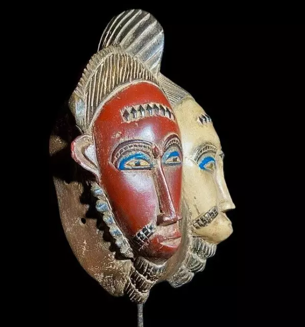 African Mask From The Guru Tribe Tribe Art Vintage Baule Mask Wall Tribal-8228