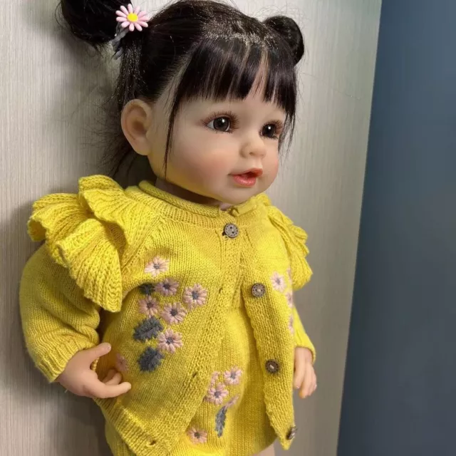 Bambola bambina giocattolo principessa reborn corpo intero vinile realistica bambina neonato regalo