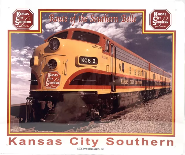 KANSAS CITY "Southern Belle"  RAILROAD SIGN / collectible / train