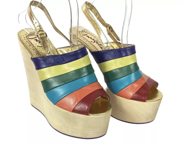 IRREGULAR CHOICE SHOES Size 6.5 Sandals Platforms Chica Chola ...