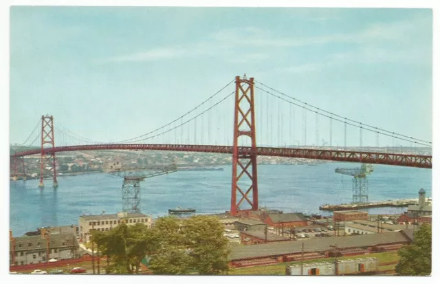 The Angus L. MacDonald Memorial Bridge Postcard Halifax & Dartmouth Nova Scotia