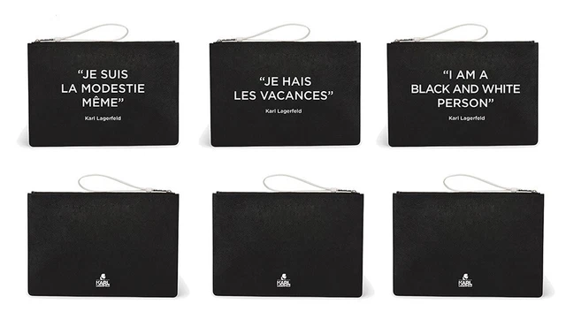 Pochette karl lagerfeld top je hais les vacances
