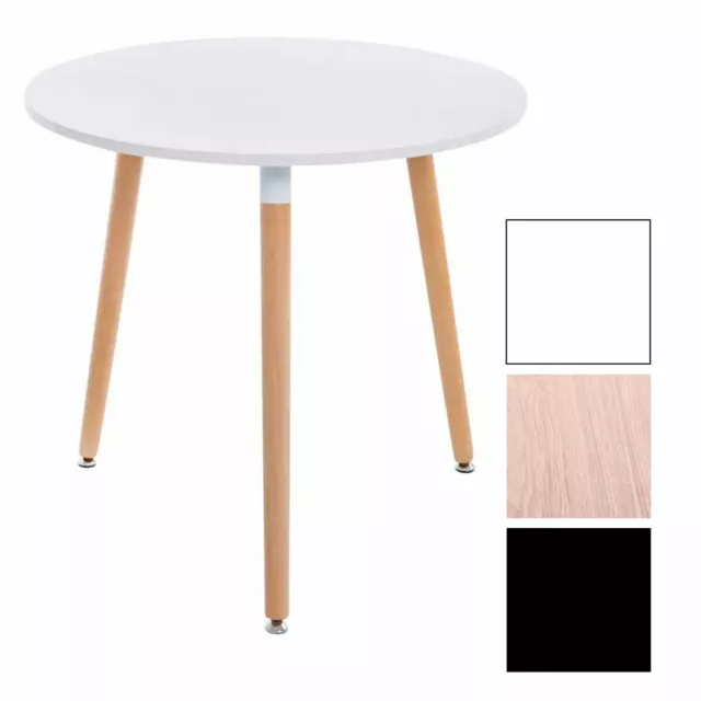 Tavolo Tondo Cucina Ansgar Legno Tavolino Rotondo Scandinavo 3 Gambe Ø80cm H75cm