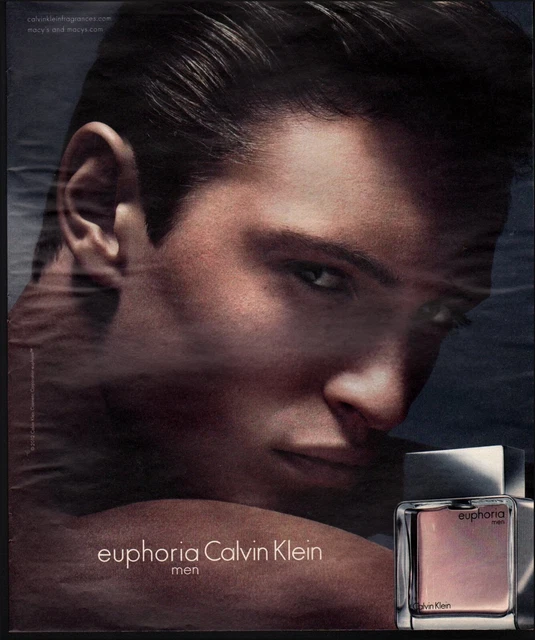 1987 Print Ad Calvin Klein euphoria men cologne Sexy Male Model photo  09/28/23