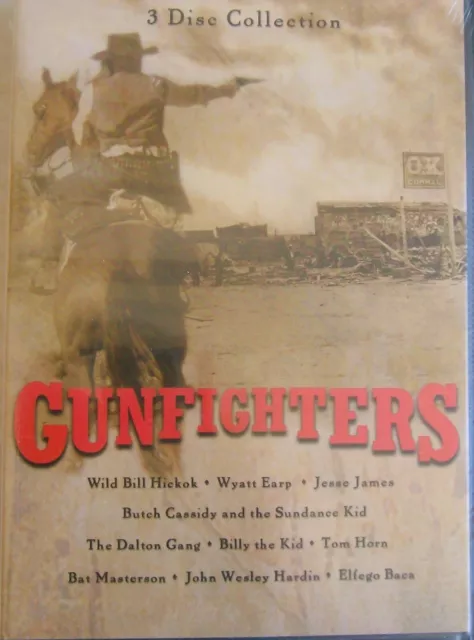 Gunfighters - Wild Bill/Wyatt Earp/Jesse James/Billy The Kid (DVD, 2004, 3-Disc)