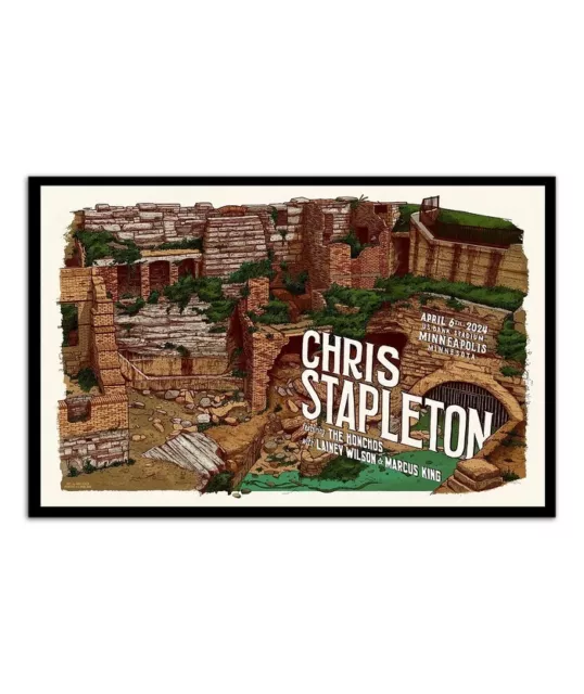 Chris Stapleton US Bank Stadium Minneapolis Minnesota April 6, 2024 Poster