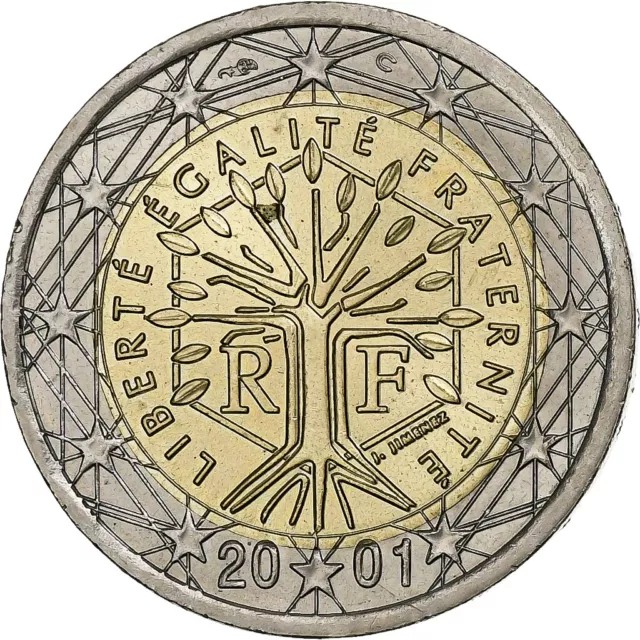 [#1250861] France, 2 Euro, 2001, Paris, SUP, Bimétallique, KM:1289