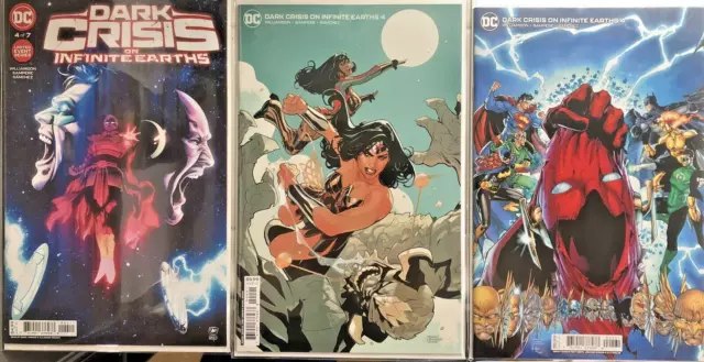 Dark Crisis on Infinite Earths #4 3-Book Lot DC Comics2022 Booth Dodson Sampere