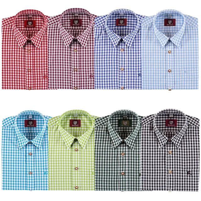 Orbis Camicia Attillata per Pantaloni IN Pell Maniche Lunghe Stile Bavarese Con