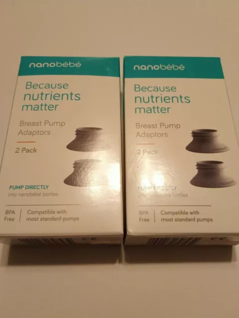 2 Nanobebe Because Nutrition Matter Breast Pump Adaptors 2 Pack Pump Directly